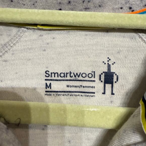 Smartwool Light Heather Gray All Season Base Layer 1/4 Zip Top Sz M - Picture 6 of 13